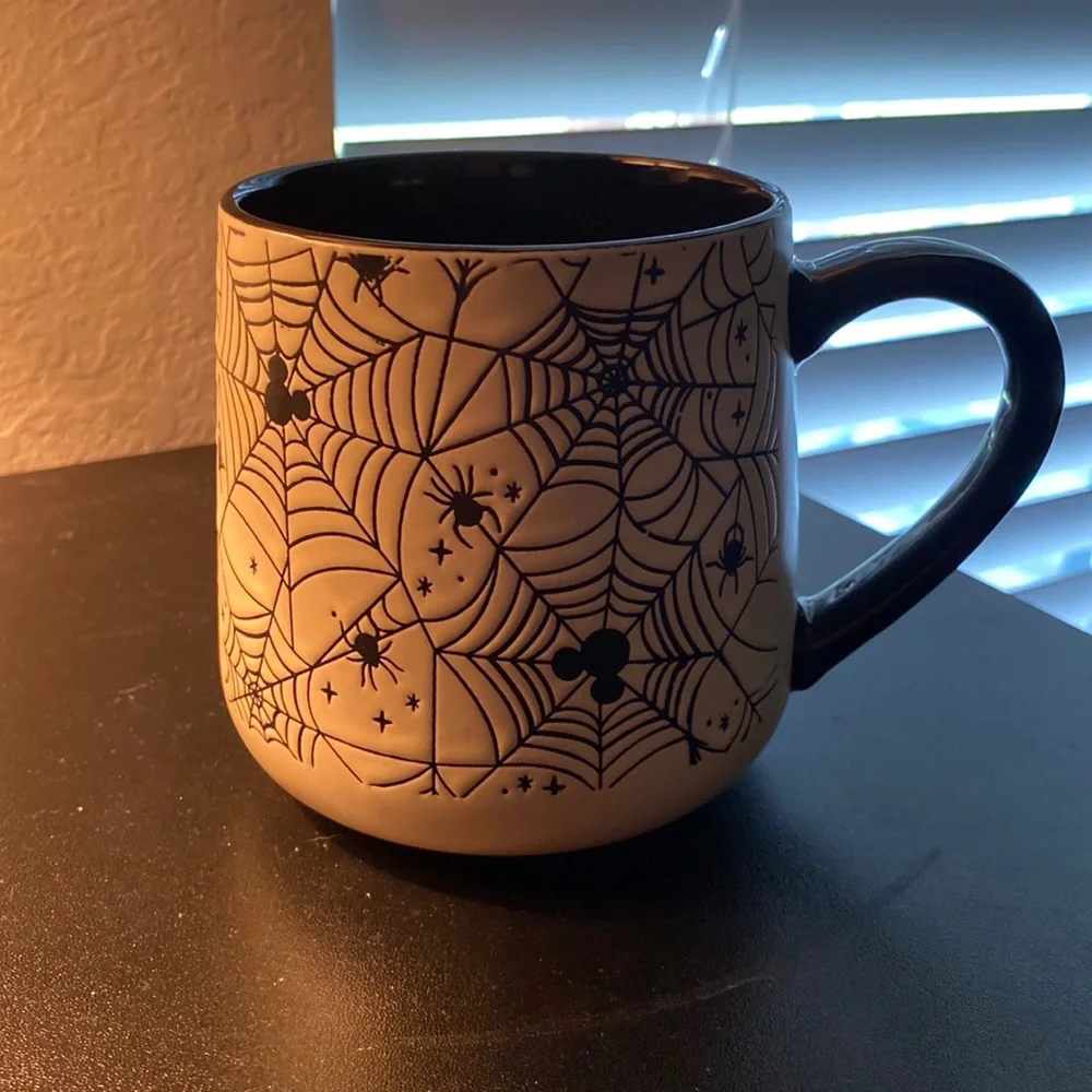 Disney Mickey Spider Web Halloween Mug - Picture 1 of 4